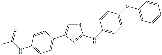 N-{4-[2-(4-phenoxyanilino)-1,3-thiazol-4-yl]phenyl}acetamide Struktur