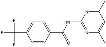 N-(4,6-dimethyl-2-pyrimidinyl)-4-(trifluoromethyl)benzenecarboxamide Struktur