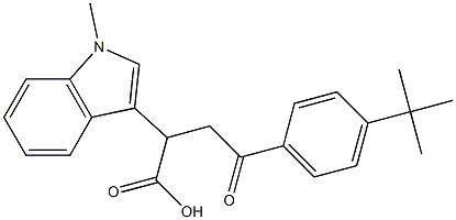 4-[4-(tert-butyl)phenyl]-2-(1-methyl-1H-indol-3-yl)-4-oxobutanoic acid Struktur