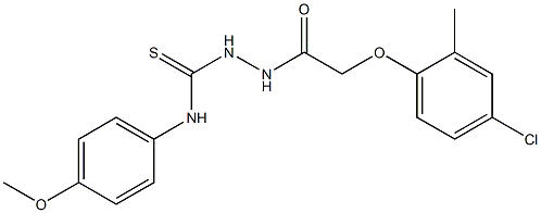 2-[2-(4-chloro-2-methylphenoxy)acetyl]-N-(4-methoxyphenyl)-1-hydrazinecarbothioamide Struktur