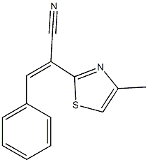 2-(4-methyl-1,3-thiazol-2-yl)-3-phenylacrylonitrile Struktur