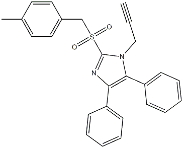 2-[(4-methylbenzyl)sulfonyl]-4,5-diphenyl-1-(2-propynyl)-1H-imidazole Struktur