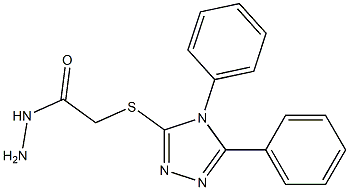 2-[(4,5-diphenyl-4H-1,2,4-triazol-3-yl)thio]acetohydrazide Struktur