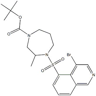 4-(4-Bromo-isoquinoline-5-sulfonyl)-3-methyl-[1,4]diazepane-1-carboxylic acid tert-butyl ester Struktur