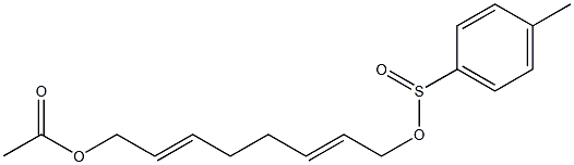 4-Methylbenzenesulfinic acid (2E,6E)-8-acetoxy-2,6-octadienyl ester Struktur