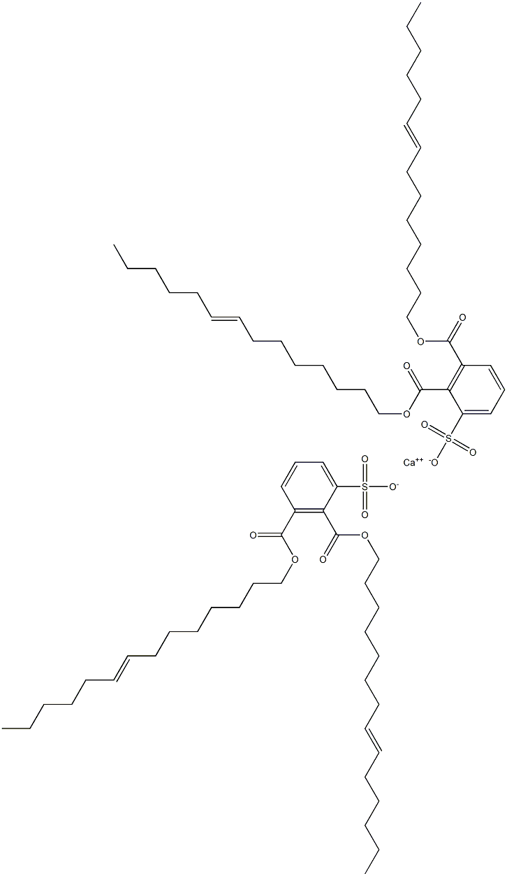 Bis[2,3-di(8-tetradecenyloxycarbonyl)benzenesulfonic acid]calcium salt Struktur