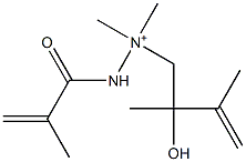 1,1-Dimethyl-1-(2,3-dimethyl-2-hydroxy-3-butenyl)-2-methacryloylhydrazinium Struktur