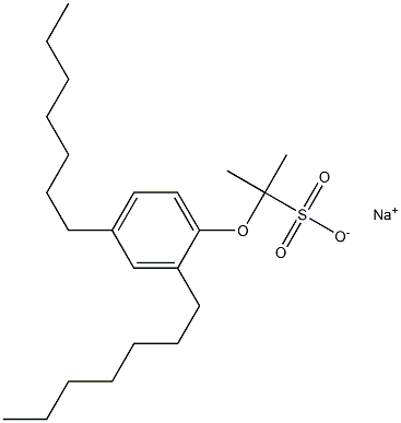 2-(2,4-Diheptylphenoxy)propane-2-sulfonic acid sodium salt Struktur