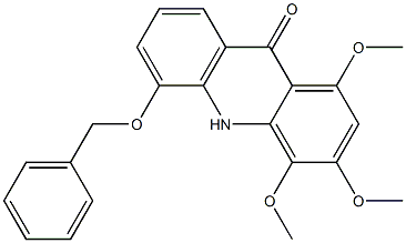 1,3,4-Trimethoxy-5-(benzyloxy)acridin-9(10H)-one Struktur