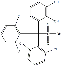 Bis(2,6-dichlorophenyl)(2,3-dihydroxyphenyl)methanesulfonic acid Struktur