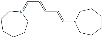 Hexahydro-1-[5-[(hexahydro-1H-azepin)-1-yl]-2,4-pentadien-1-ylidene]-1H-azepin-1-ium Struktur