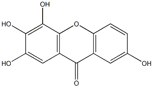 2,3,4,7-Tetrahydroxy-9H-xanthen-9-one Struktur