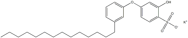 3-Hydroxy-3'-tetradecyl[oxybisbenzene]-4-sulfonic acid potassium salt Struktur