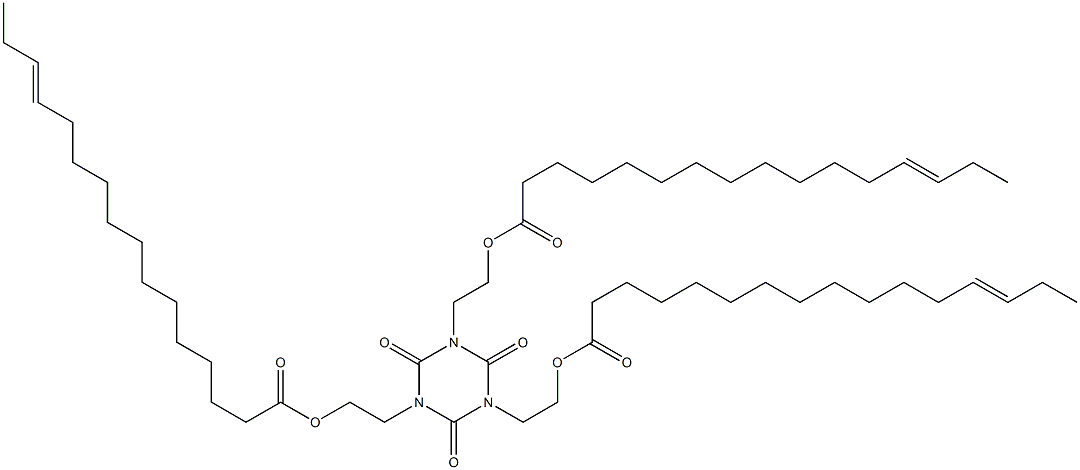 1,3,5-Tris[2-(13-hexadecenoyloxy)ethyl]hexahydro-1,3,5-triazine-2,4,6-trione Struktur