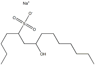 7-Hydroxytetradecane-5-sulfonic acid sodium salt Struktur