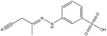 3-[2-(2-Cyano-1-methylethylidene)hydrazino]benzenesulfonic acid Struktur