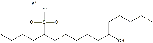 11-Hydroxyhexadecane-5-sulfonic acid potassium salt Struktur