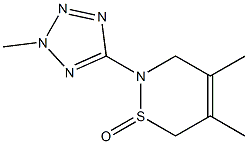 2-(2-Methyl-2H-tetrazol-5-yl)-4,5-dimethyl-3,6-dihydro-2H-1,2-thiazine 1-oxide Struktur