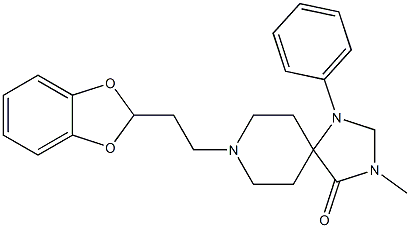 8-[2-(1,3-Benzodioxol-2-yl)ethyl]-3-methyl-1-phenyl-1,3,8-triazaspiro[4.5]decan-4-one Struktur