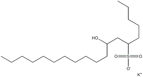 8-Hydroxynonadecane-6-sulfonic acid potassium salt Struktur