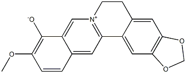 [5,6-Dihydro-10-methoxybenzo[g]-1,3-benzodioxolo[5,6-a]quinolizinium]-9-olate Struktur