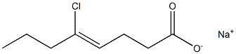 5-Chloro-4-octenoic acid sodium salt Struktur