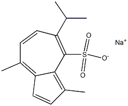 1,4-Dimethyl-7-(1-methylethyl)-8-azulenesulfonic acid sodium salt Struktur