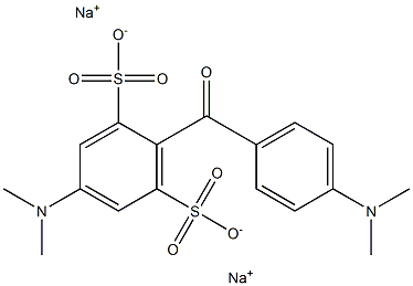 2-(4-Dimethylaminobenzoyl)-5-dimethylamino-1,3-benzenedisulfonic acid disodium salt Struktur