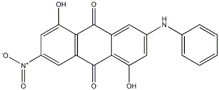 2-Anilino-4,8-dihydroxy-6-nitroanthraquinone Struktur