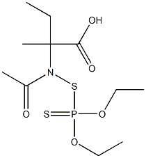 2-[[(Diethoxyphosphinothioyl)thio]acetylamino]-2-methylbutanoic acid Struktur