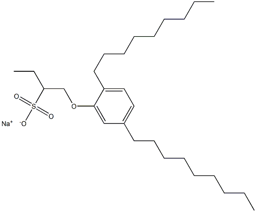 1-(2,5-Dinonylphenoxy)butane-2-sulfonic acid sodium salt Struktur