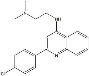 4-(2-Dimethylaminoethylamino)-2-(4-chlorophenyl)quinoline Struktur