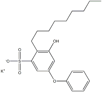 5-Hydroxy-4-nonyl[oxybisbenzene]-3-sulfonic acid potassium salt Struktur