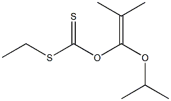 Dithiocarbonic acid O-(1-isopropoxy-2,2-dimethylvinyl)S-ethyl ester Struktur