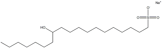 12-Hydroxynonadecane-1-sulfonic acid sodium salt Struktur