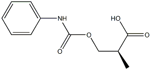 [S,(+)]-2-Methyl-3-[[(phenylamino)carbonyl]oxy]propionic acid Struktur