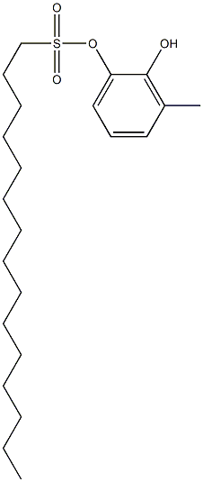 1-Pentadecanesulfonic acid 2-hydroxy-3-methylphenyl ester Struktur