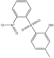 5-Methyl-2-[(2-nitrophenyl)sulfonyl]phenol Struktur