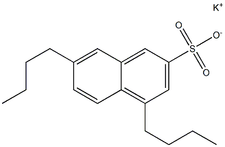 4,7-Dibutyl-2-naphthalenesulfonic acid potassium salt Struktur