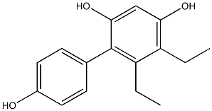 5,6-Diethyl-1,1'-biphenyl-2,4,4'-triol Struktur