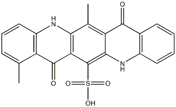 5,7,12,14-Tetrahydro-8,13-dimethyl-7,14-dioxoquino[2,3-b]acridine-6-sulfonic acid Struktur