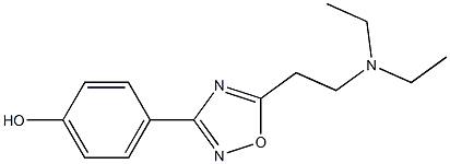 4-[5-[2-(Diethylamino)ethyl]-1,2,4-oxadiazol-3-yl]phenol Struktur