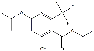 4-Hydroxy-6-(isopropoxy)-2-(trifluoromethyl)pyridine-3-carboxylic acid ethyl ester Struktur