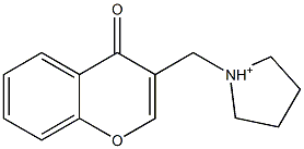 1-[(4-Oxo-4H-1-benzopyran-3-yl)methyl]pyrrolidinium Struktur