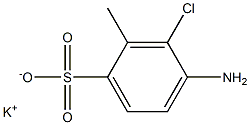 4-Amino-3-chloro-2-methylbenzenesulfonic acid potassium salt Struktur