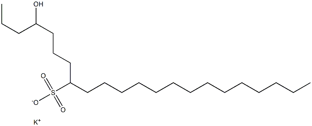 4-Hydroxydocosane-8-sulfonic acid potassium salt Struktur