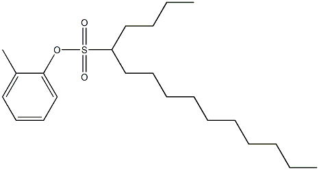 5-Pentadecanesulfonic acid 2-methylphenyl ester Struktur