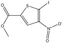 2-Iodo-3-nitrothiophene-5-carboxylic acid methyl ester Struktur