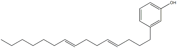 3-(4,8-Pentadecadienyl)phenol Struktur