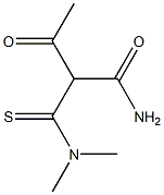 2-(Dimethylaminothiocarbonyl)-3-oxobutyramide Struktur